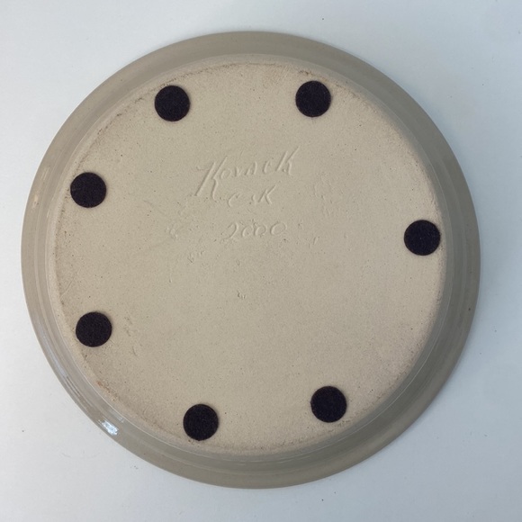 Kovack pottery bowl and trinket dish with lid Seagrove NC 3 piece signed - Picture 10 of 12